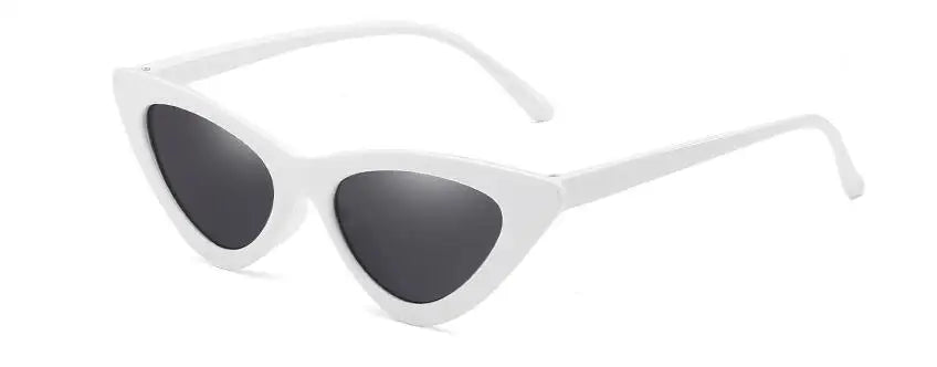 New fashion white small frame sunglasses Personlity designer Cute women trend sunglasses Cat Eye Shades For Women Sexy Oculos