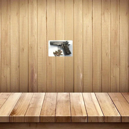 1:1 Scale Realistic Iron Pistol Model - Metallic Finish Wall Art for Home, Bar, Game Room Decor - Perfect Gift for Gun Lovers