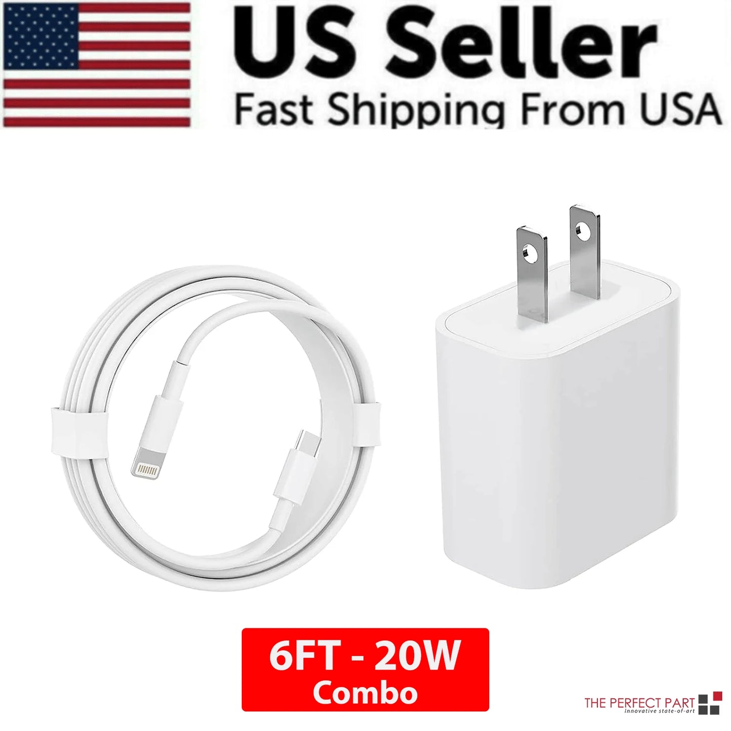 2024 USB-C Fast Charger PD Adapter Cable 20W for iPhone 14/13/12/11 XR Pro iPad High Efficiency Data Cable
