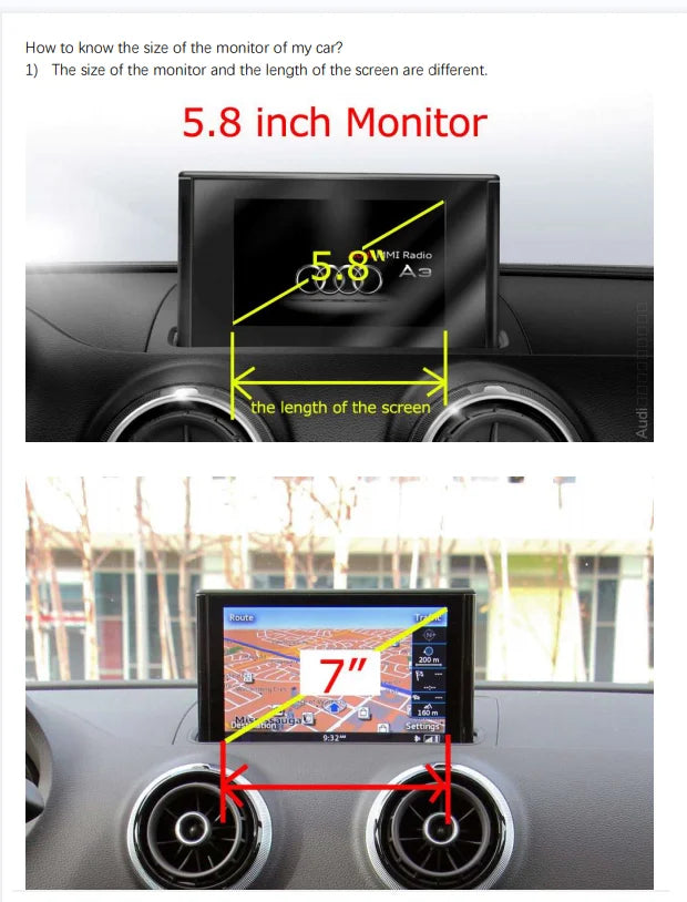 Road Top Wireless CarPlay Android Auto Interface for Audi A3 8V Q2 8P 2013-2018, with AirPlay Mirror Link Car Play Functions