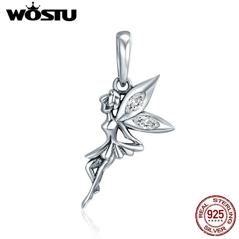 WOSTU Authentic 925 Sterling Silver Hot Sale Endless Love Charm Pendant Fit Bracelet Women Party Fashion DIY Jewelry Gift Making