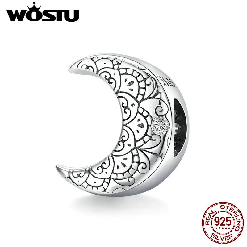 WOSTU Authentic 925 Sterling Silver Hot Sale Endless Love Charm Pendant Fit Bracelet Women Party Fashion DIY Jewelry Gift Making