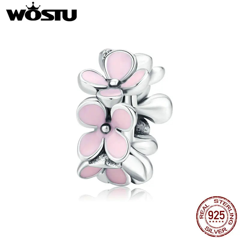 WOSTU Authentic 925 Sterling Silver Hot Sale Endless Love Charm Pendant Fit Bracelet Women Party Fashion DIY Jewelry Gift Making