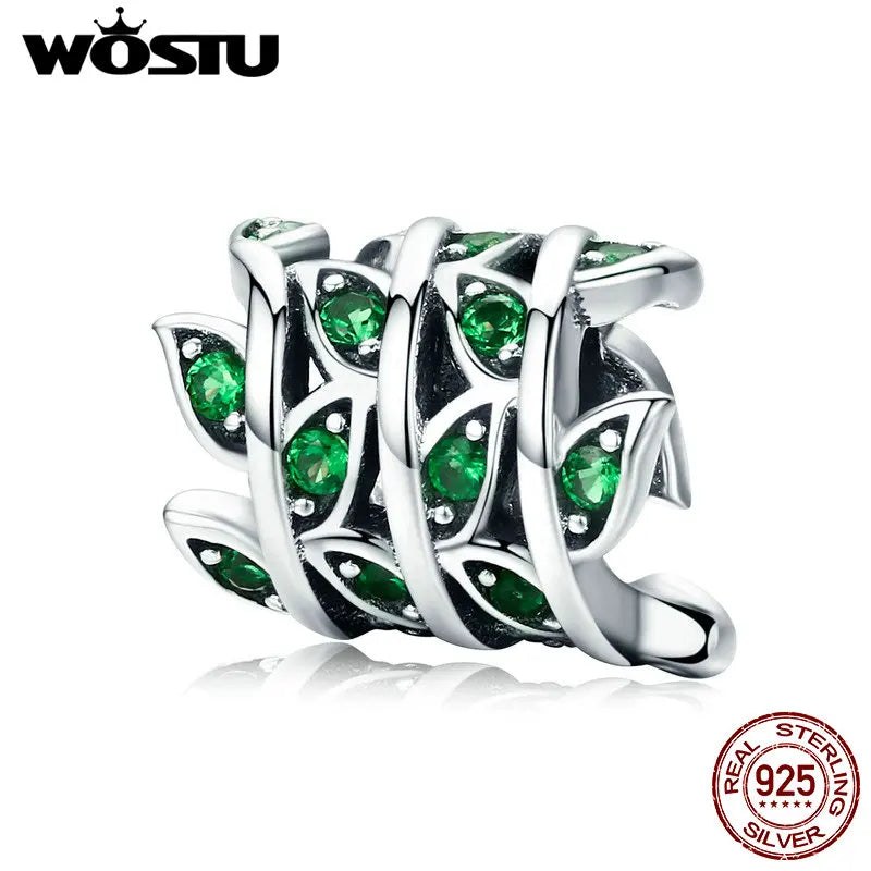 WOSTU Authentic 925 Sterling Silver Hot Sale Endless Love Charm Pendant Fit Bracelet Women Party Fashion DIY Jewelry Gift Making
