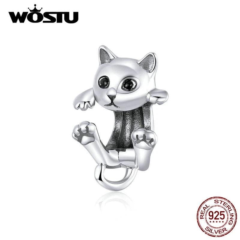 WOSTU Authentic 925 Sterling Silver Hot Sale Endless Love Charm Pendant Fit Bracelet Women Party Fashion DIY Jewelry Gift Making