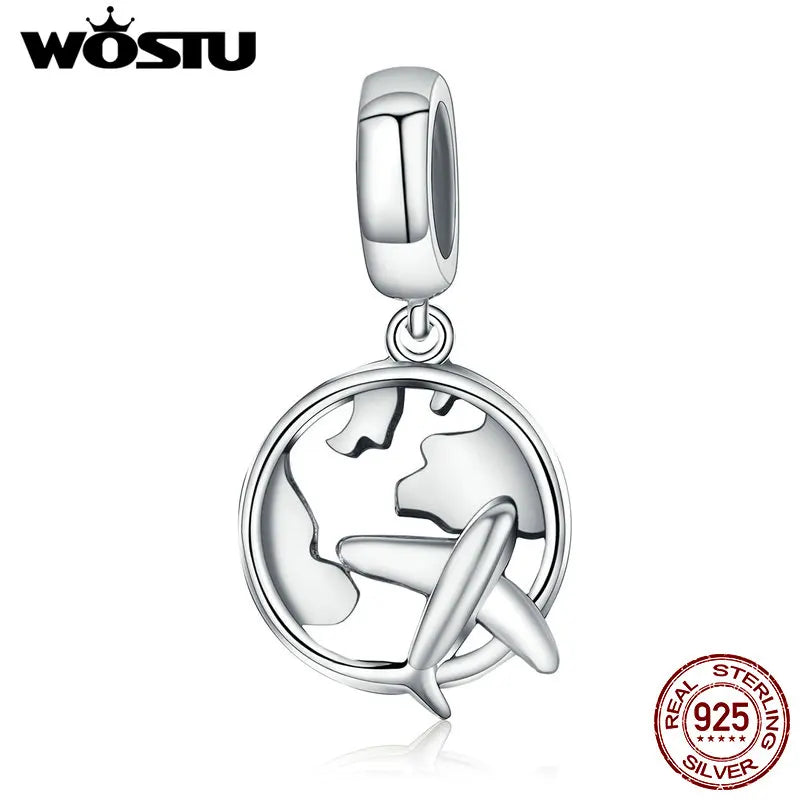 WOSTU Authentic 925 Sterling Silver Hot Sale Endless Love Charm Pendant Fit Bracelet Women Party Fashion DIY Jewelry Gift Making