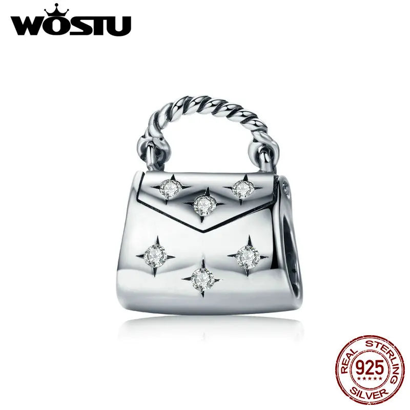 WOSTU Authentic 925 Sterling Silver Hot Sale Endless Love Charm Pendant Fit Bracelet Women Party Fashion DIY Jewelry Gift Making