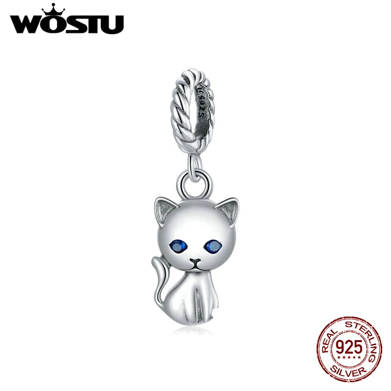 WOSTU Authentic 925 Sterling Silver Hot Sale Endless Love Charm Pendant Fit Bracelet Women Party Fashion DIY Jewelry Gift Making