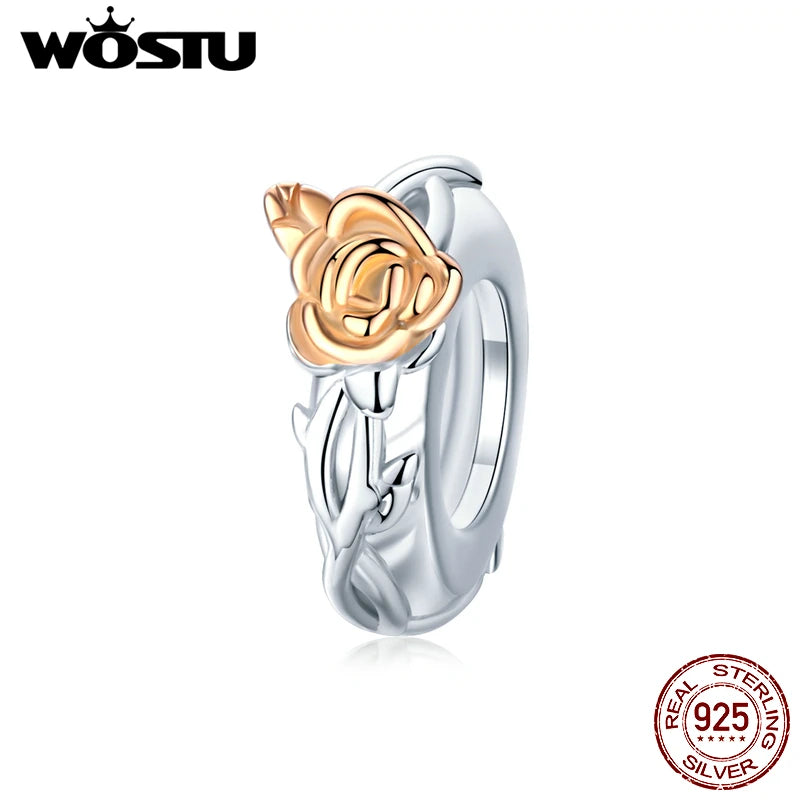 WOSTU Authentic 925 Sterling Silver Hot Sale Endless Love Charm Pendant Fit Bracelet Women Party Fashion DIY Jewelry Gift Making