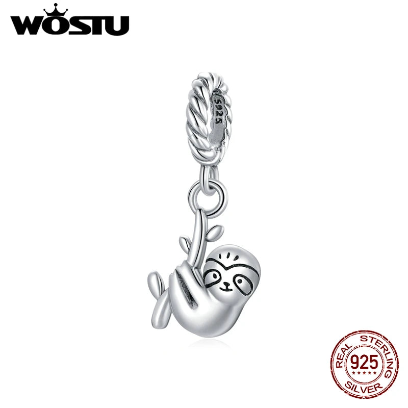 WOSTU Authentic 925 Sterling Silver Hot Sale Endless Love Charm Pendant Fit Bracelet Women Party Fashion DIY Jewelry Gift Making