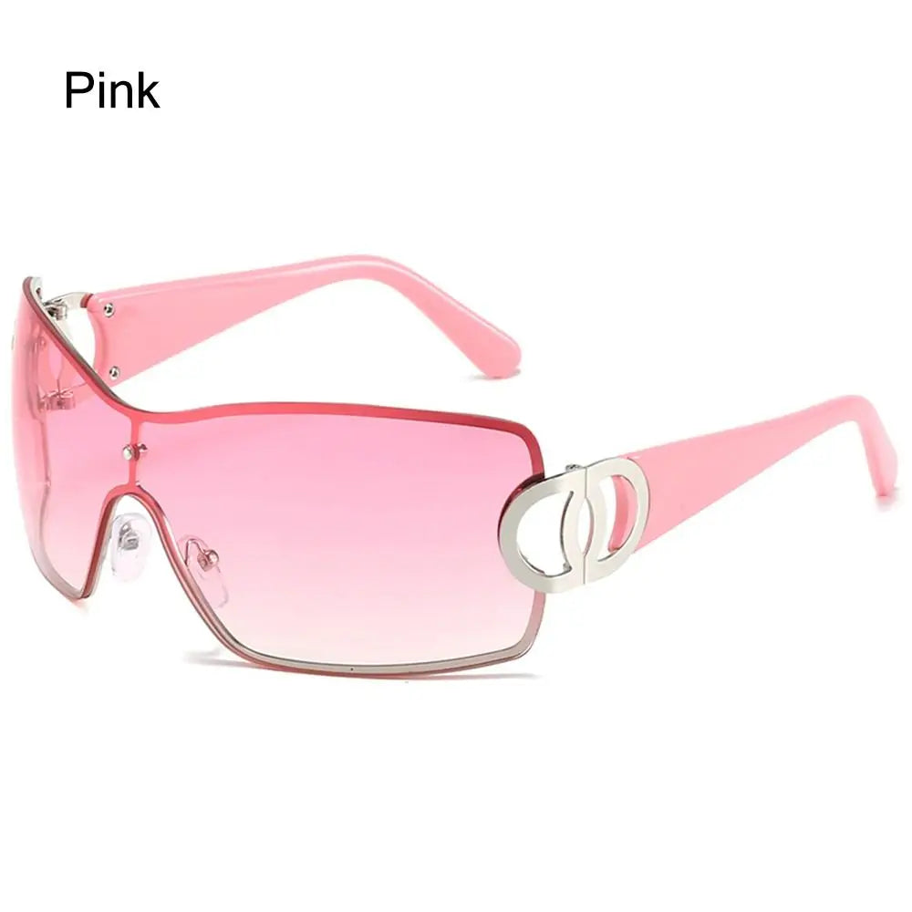 New Oversize Sports Men's Cycling Sun Glasses Punk One Piece Goggle Women 2000'S Brand Designer Sun Glasses Y2k Sunglasses