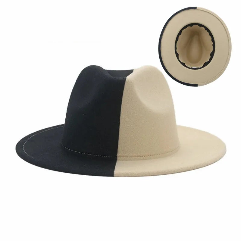 Colorful Wide Brim New Style Church Derby Top Hat Panama Felt Fedoras Hat for Men Women artificial wool British style Jazz Cap