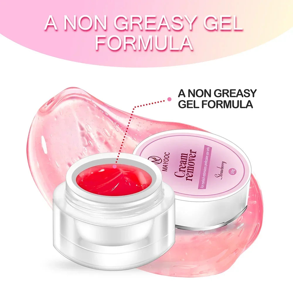 Eyelash Extension Glue Remover Non-irritating Quick Drying Adhesive Transparent Gel Remover Eye Lashes Make Up Remover Tool