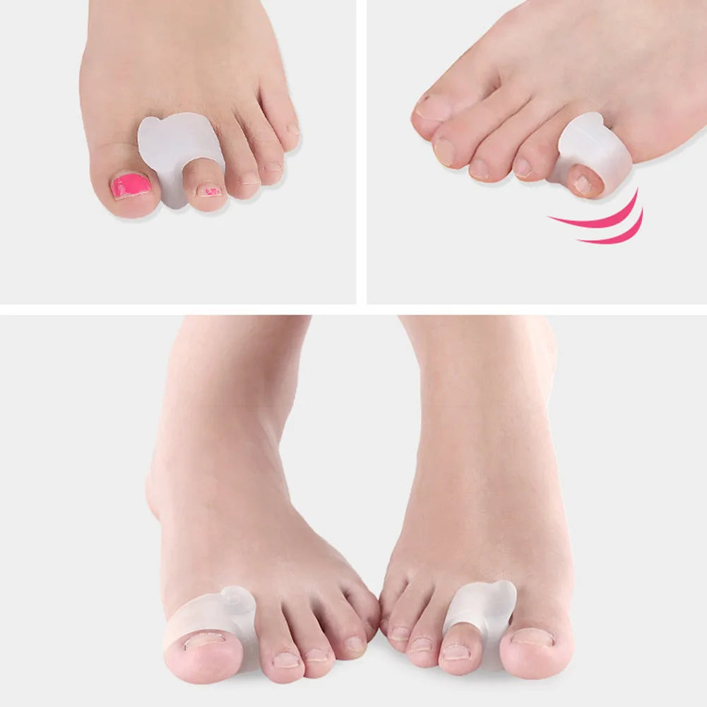 Daily Toe Bone Orthotics 2pcs SEBS Toe Separator Split Ring Pad Overlap Thumb Hallux Valgus Correction Corrector Tools