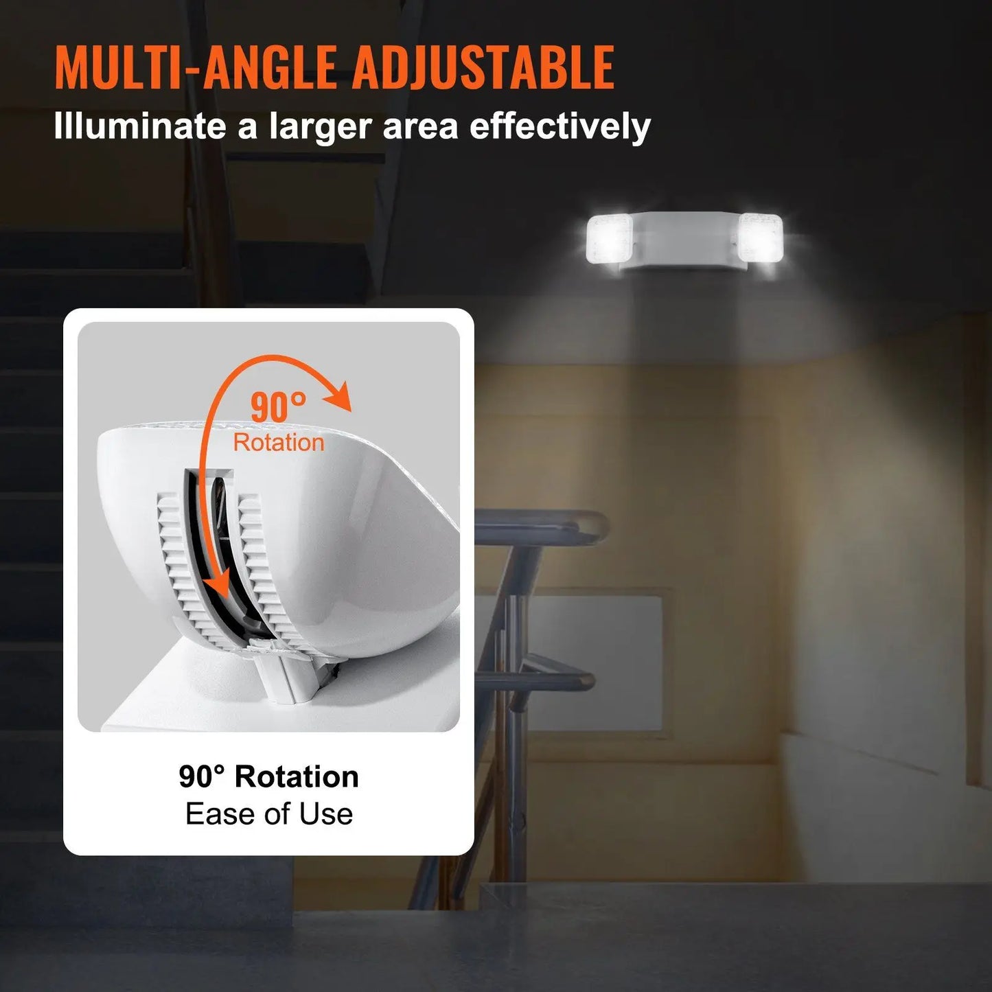 12-Piece Commercial LED Emergency Light Exit Lighting Fixture with Backup Battery for Emergency Situations