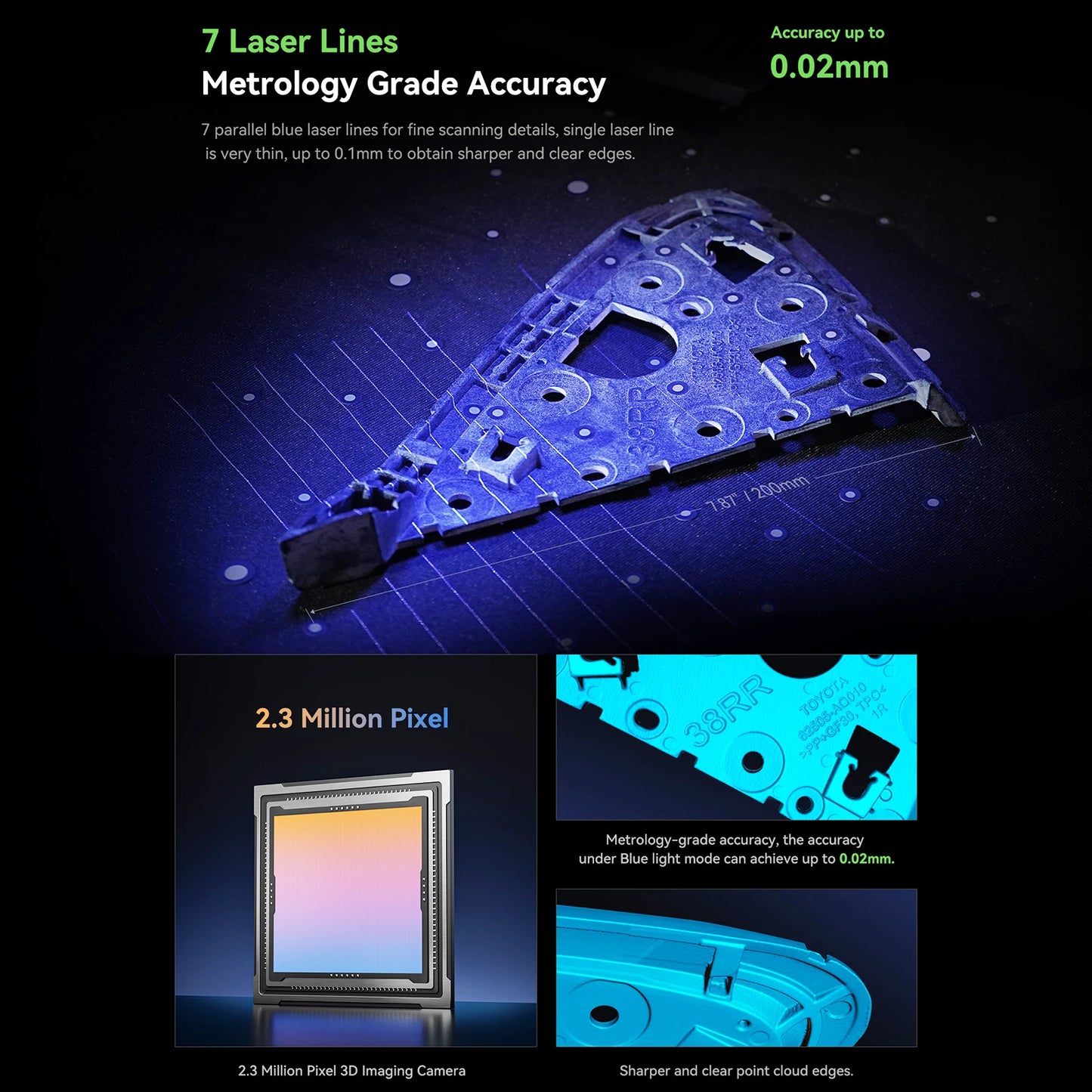 Creality 3D CR-Scan Raptor Multi-line blue and near-infrared consumer 3D scanner for 3D printing reverse engineering