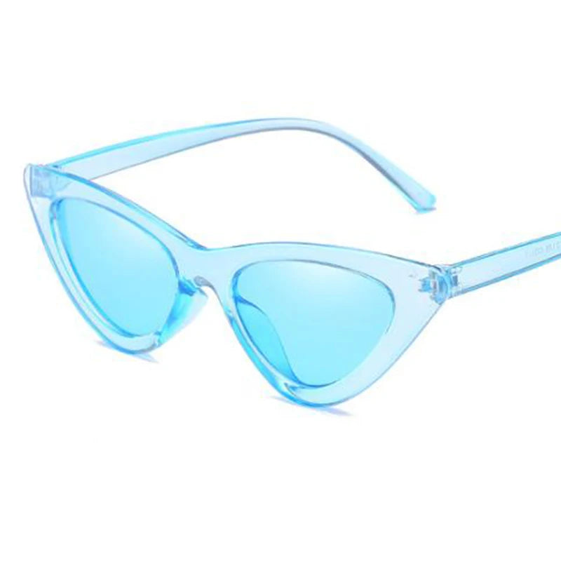 New fashion white small frame sunglasses Personlity designer Cute women trend sunglasses Cat Eye Shades For Women Sexy Oculos