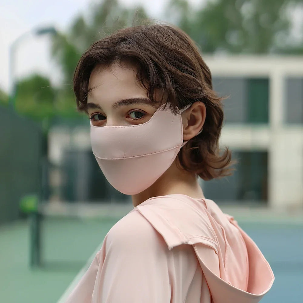 OhSunny Sun Protection Face Mask UPF 50+ Summer Outdoor Anti-UV Quick Dry Open Nose Masks Breathable Facial Mouth Cover