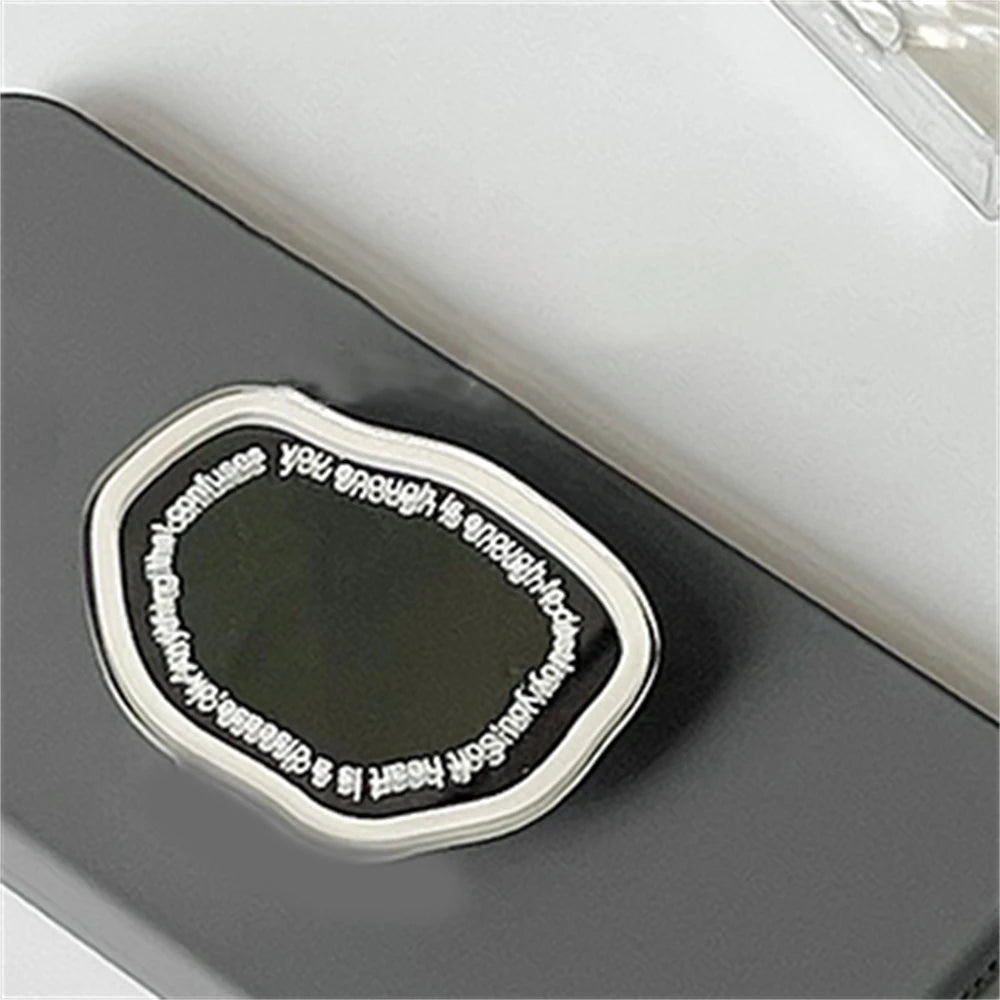 Irregular 3D Metal Make Up Mirror Grip Tok Griptok Korean Phone Holder Ring For iPhone Universal Accessories Phone Stand Bracket