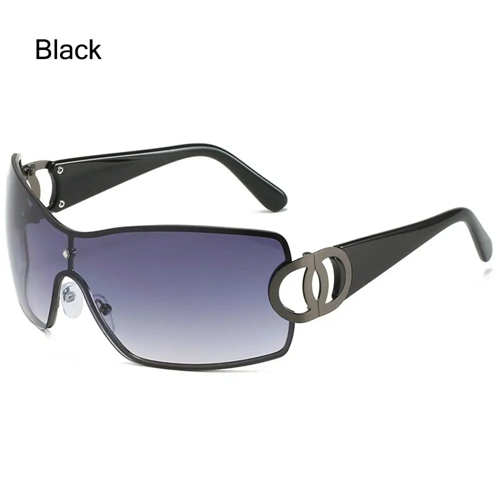 New Oversize Sports Men's Cycling Sun Glasses Punk One Piece Goggle Women 2000'S Brand Designer Sun Glasses Y2k Sunglasses