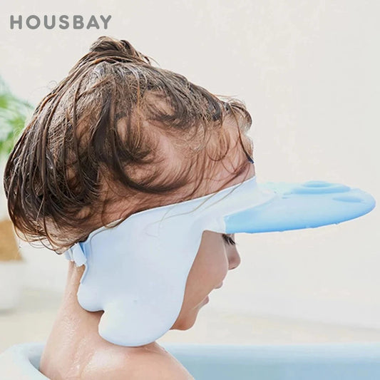 Shampoo Cap Adjustable Wash Shower Hat For Newborns Baby Ear Protection Children Bath Visor Head Cover Cute Octopus Shield