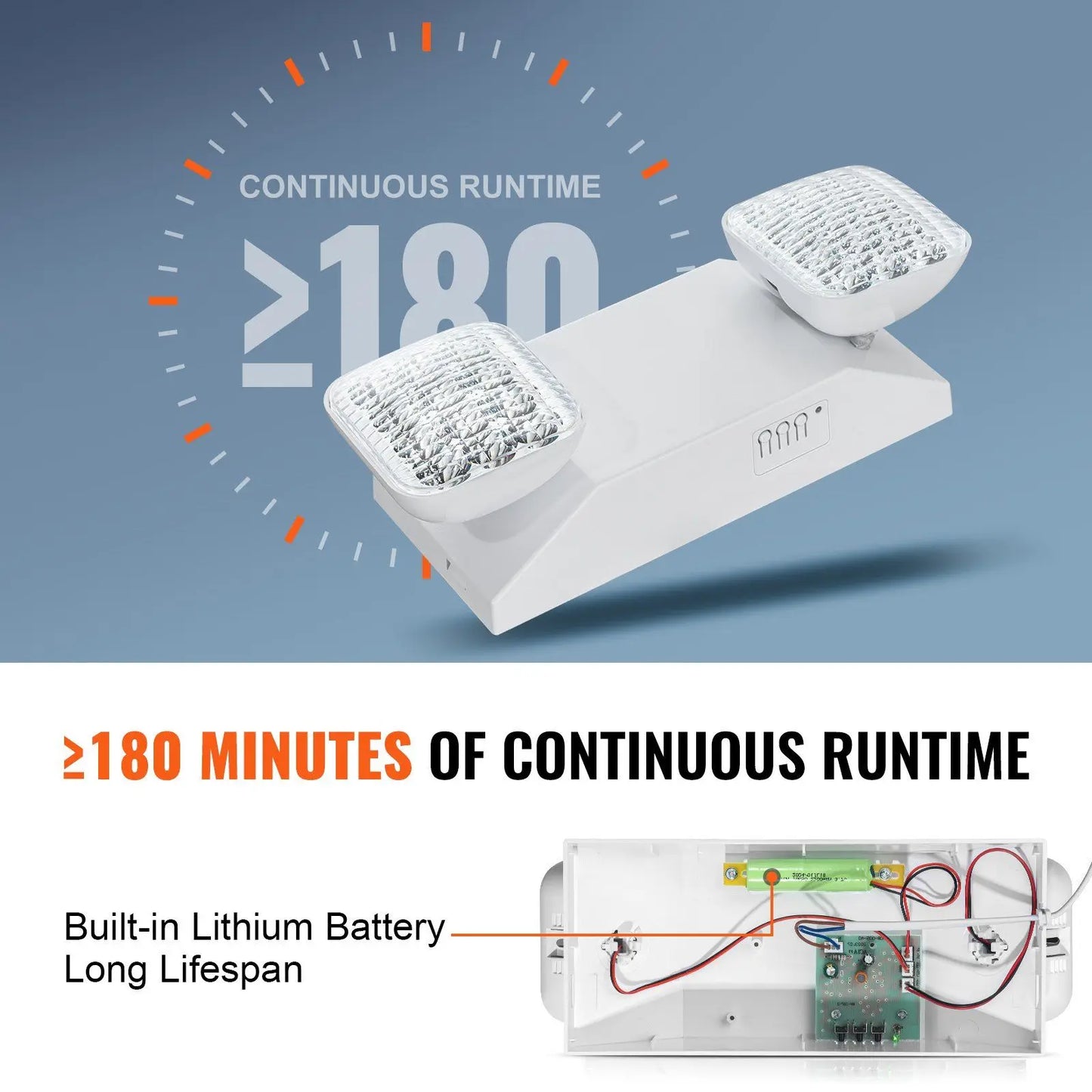 12-Piece Commercial LED Emergency Light Exit Lighting Fixture with Backup Battery for Emergency Situations