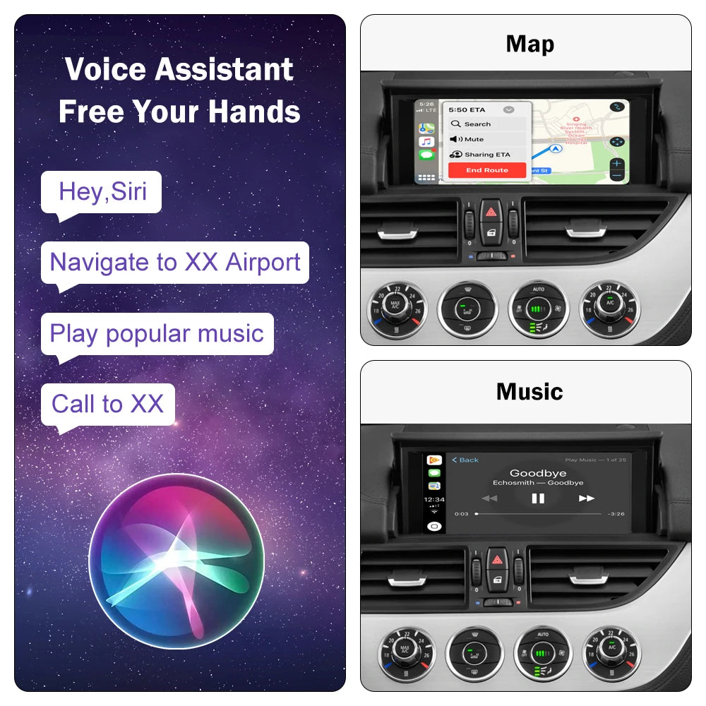 Road Top Wireless CarPlay for BMW Z4 E89 2009-2018, with Android Auto Mirror Link AirPlay Camera View USB Car Play Function