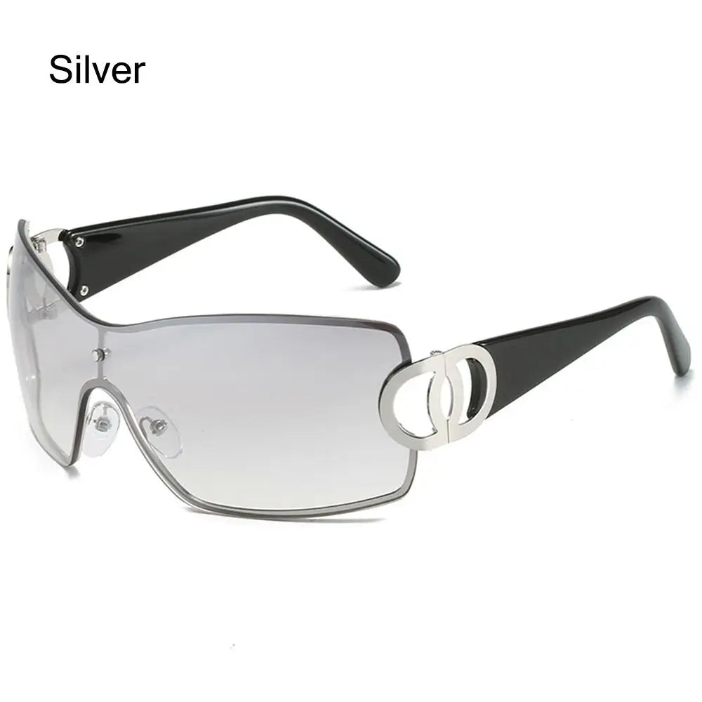 New Oversize Sports Men's Cycling Sun Glasses Punk One Piece Goggle Women 2000'S Brand Designer Sun Glasses Y2k Sunglasses