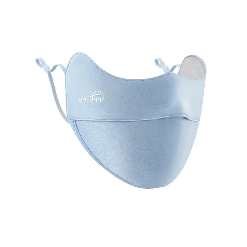 OhSunny Sun Protection Face Mask UPF 50+ Summer Outdoor Anti-UV Quick Dry Open Nose Masks Breathable Facial Mouth Cover