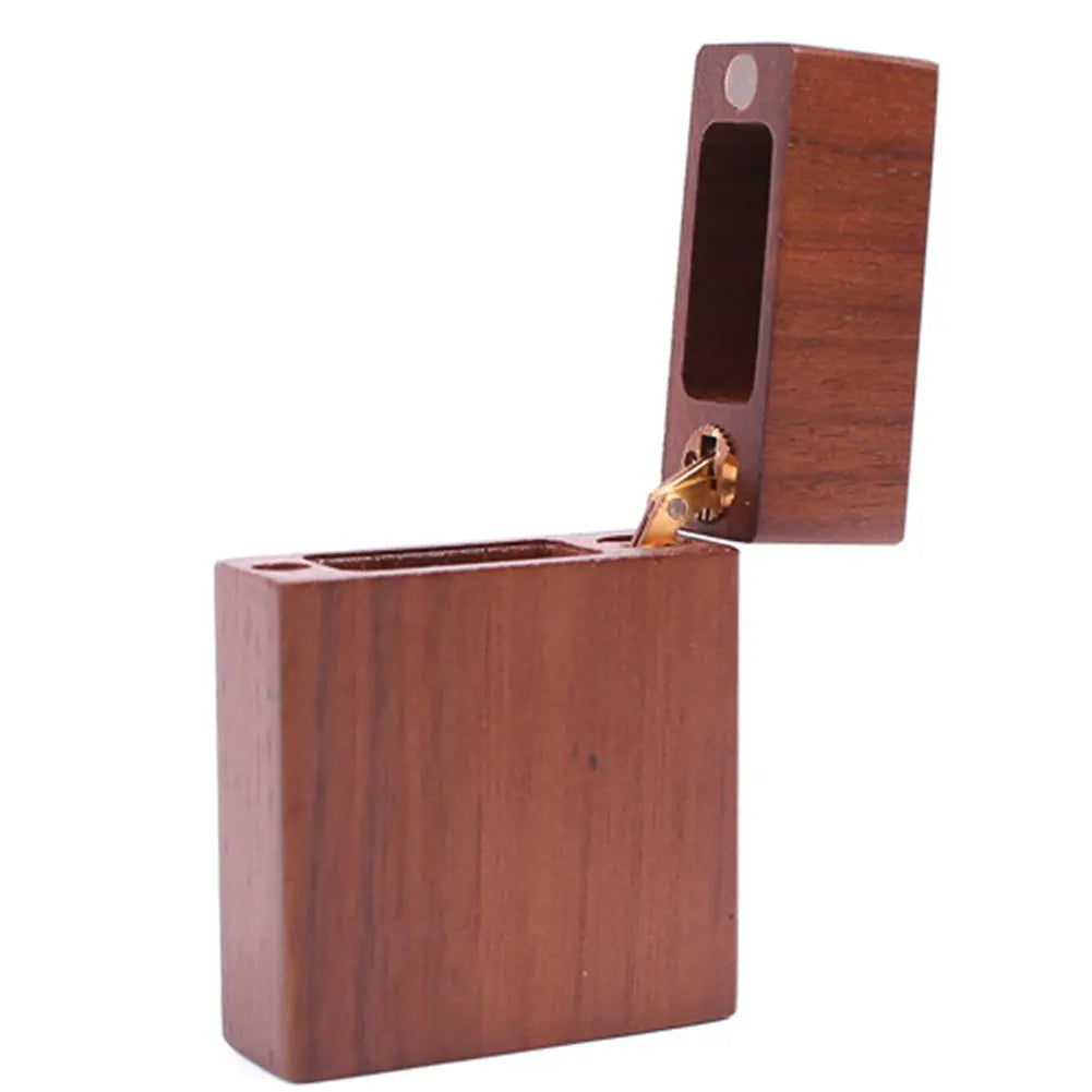 Guitar Picks Storage Box Compact Guitar Picks Case Walnut Guitar Wooden Pick Box Holder for Stringed Instrument