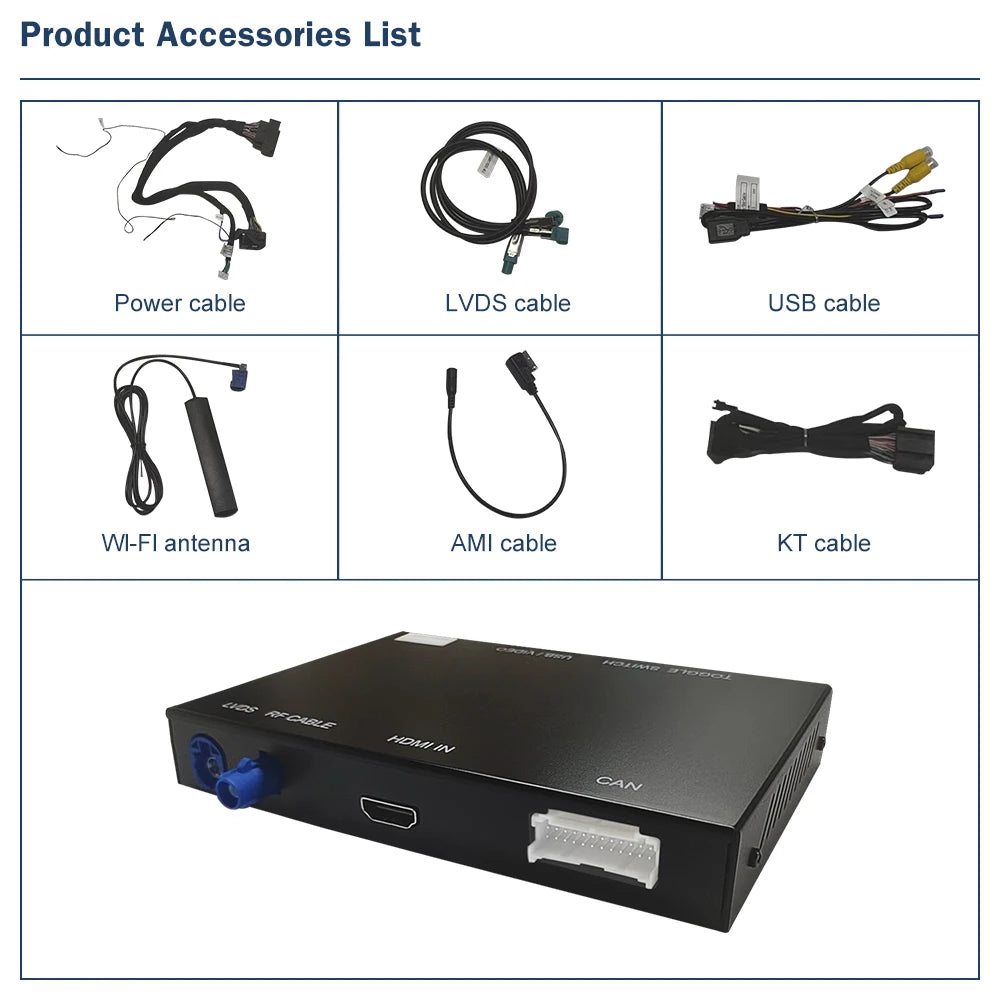 Road Top Wireless CarPlay Android Auto Interface for Audi A3 8V Q2 8P 2013-2018, with AirPlay Mirror Link Car Play Functions