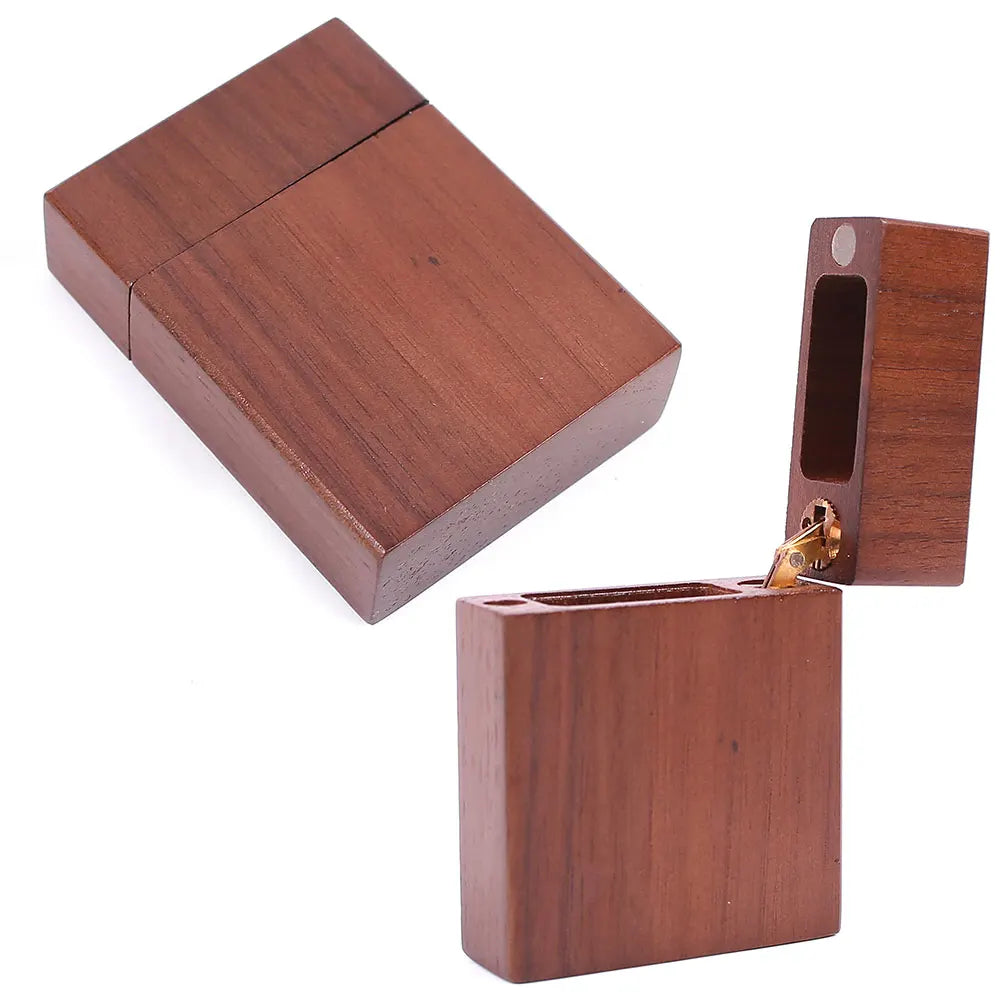 Guitar Picks Storage Box Compact Guitar Picks Case Walnut Guitar Wooden Pick Box Holder for Stringed Instrument