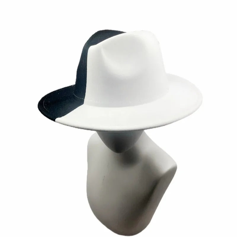 Colorful Wide Brim New Style Church Derby Top Hat Panama Felt Fedoras Hat for Men Women artificial wool British style Jazz Cap