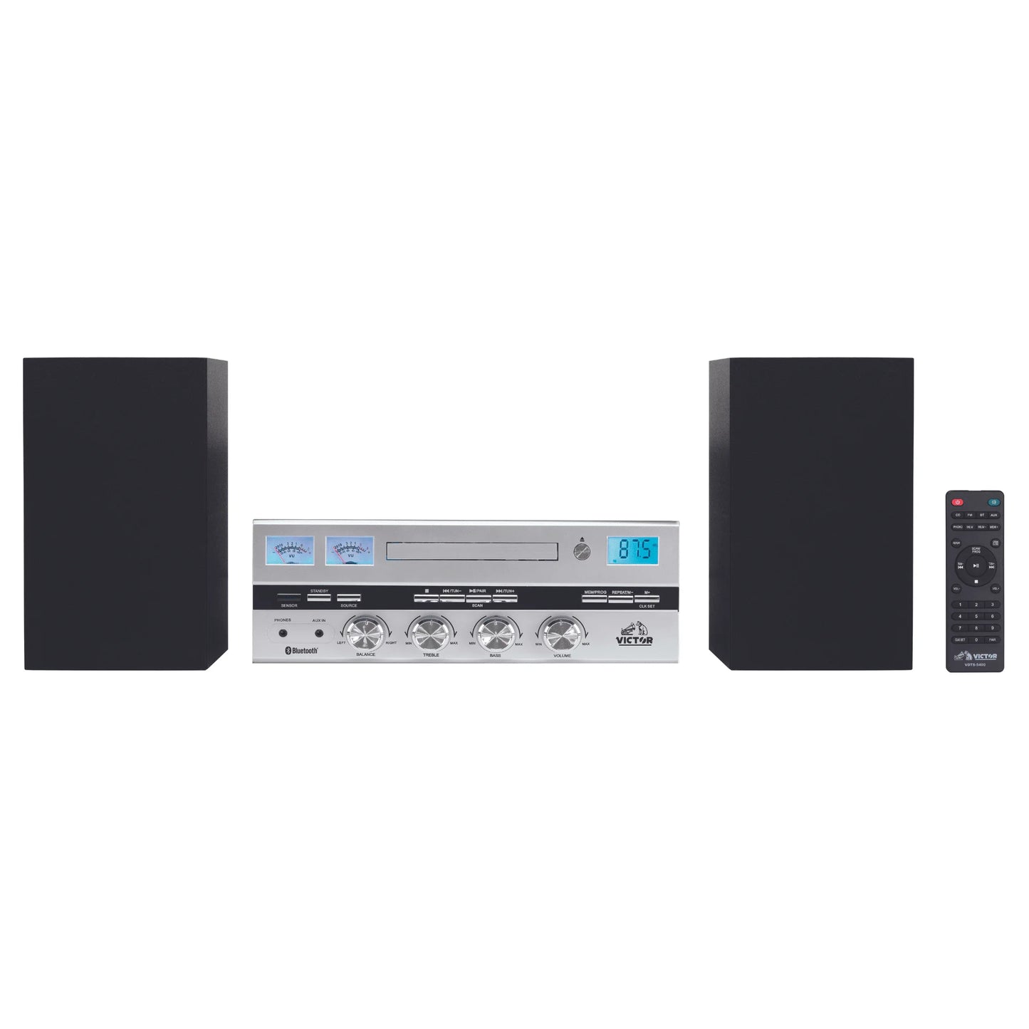 Victor Milwaukee II Desktop for Bluetooth Home Theater System with CD & Stereo Features
