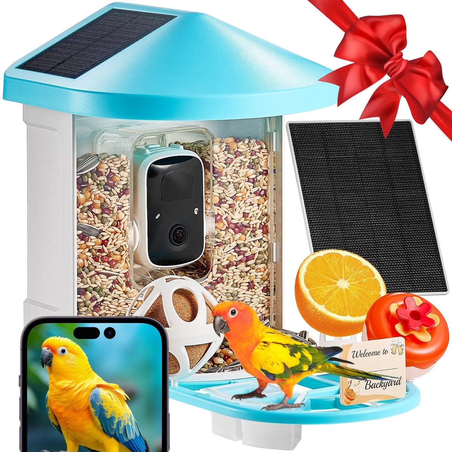 Solar-Powered Smart Bird Feeder with AI Camera Identifies 10000+ Bird Species