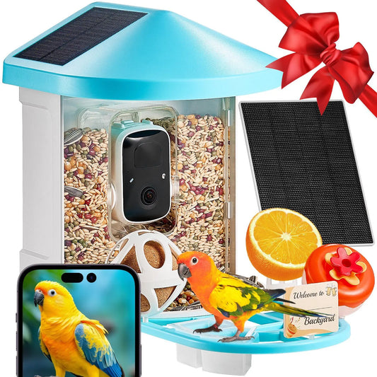 Solar-Powered Smart Bird Feeder with AI Camera Identifies 10000+ Bird Species