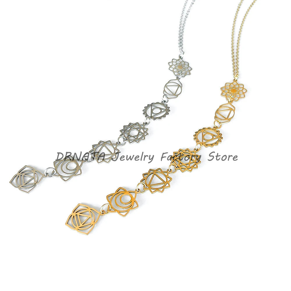 Stainless steel hollow out long charm pendant for women ladies girls sliver gold color clavicle chain necklace personality jewel