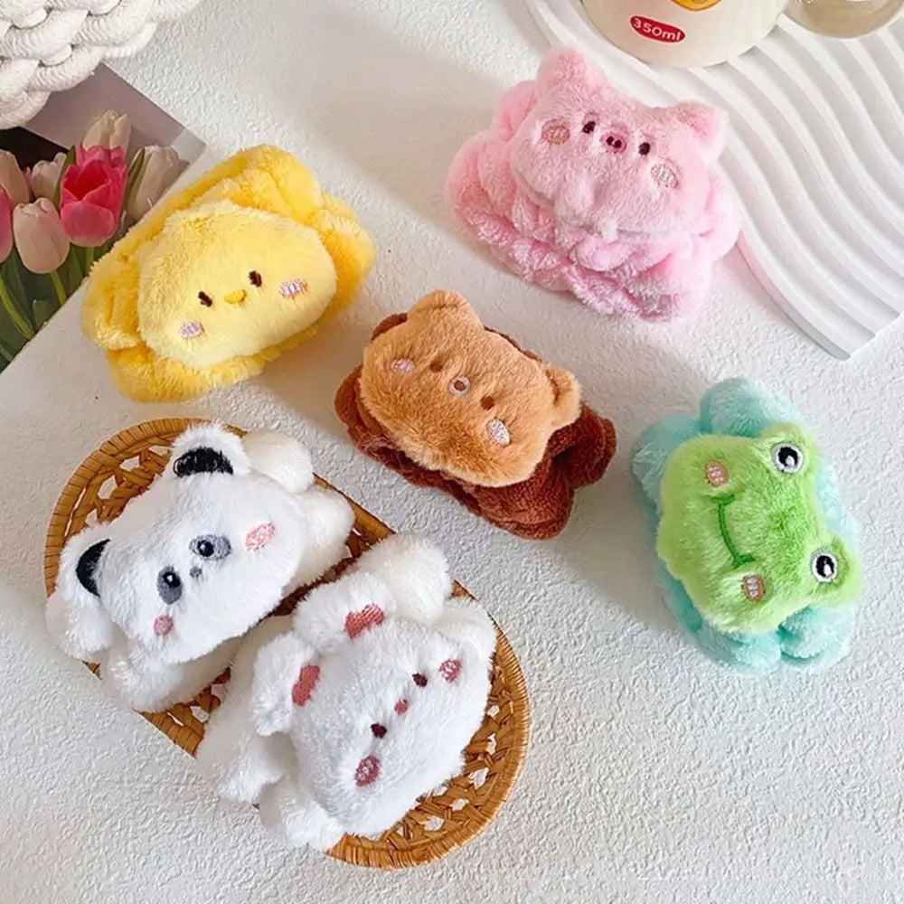 1Pair Cartoon Flannel Face Wash Hand Wrist Strap Reusable Sweatband Towel Band Flexible Face Wash Absorbent Water Wrist Strap