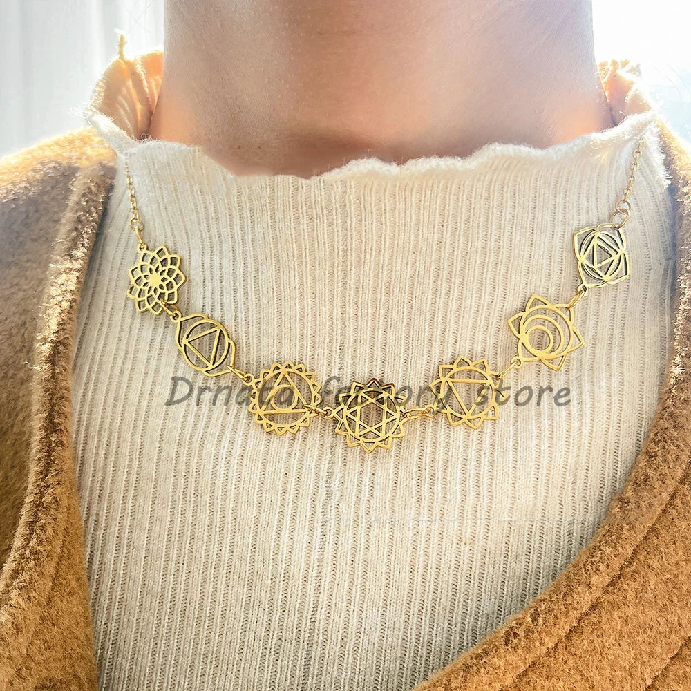 Stainless steel hollow out long charm pendant for women ladies girls sliver gold color clavicle chain necklace personality jewel