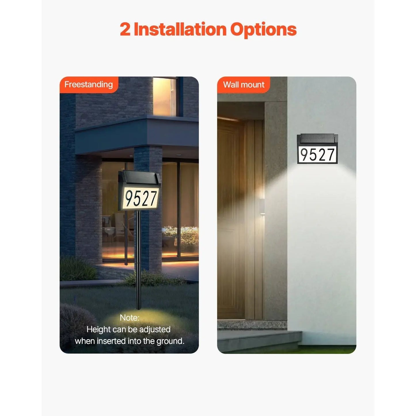 Stable Waterproof Solar LED House Address Signs Illuminated Yard Street Numbers for Home Premium Outdoor LED Illuminated Sign