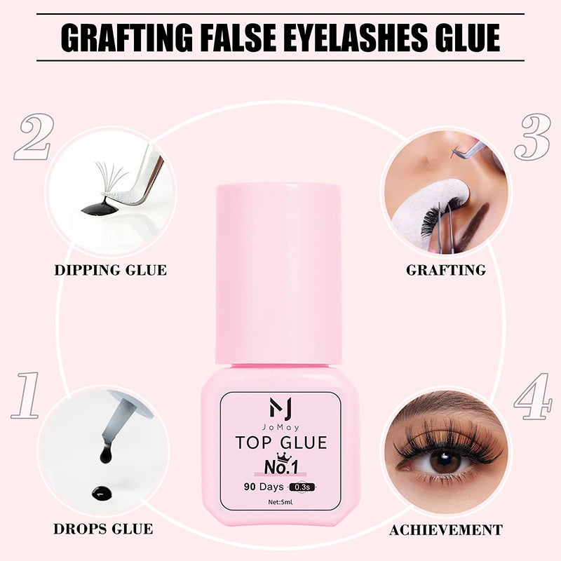 JOMAY Glue Eyelash Extensions Glue 0.3S Free Shipping 70DAYS Retention Volume Lash Adhesive Makeup Tools 5ml Lash Glue