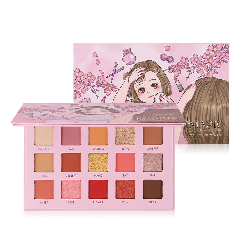 IMAGIC Eyeshadow Palette Matte Make Up Palette Highlight Blus Shimmer Pearlescent Waterproof  Eye shadow Powder And Body Paint
