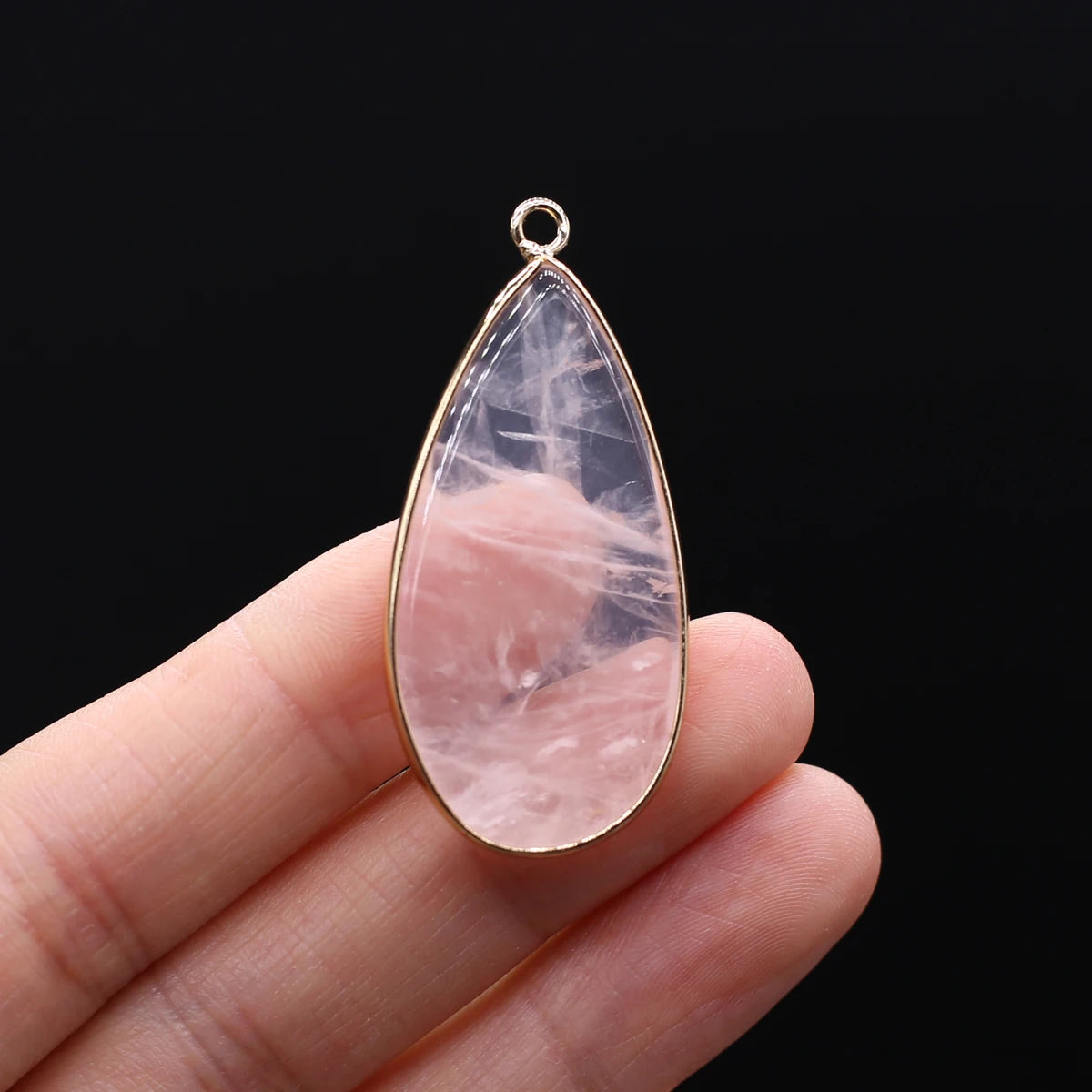 Natural Stone Pendants Water Drop Labradorite Amethyst for Trendy Jewelry Making DIY Women Necklace Accessory