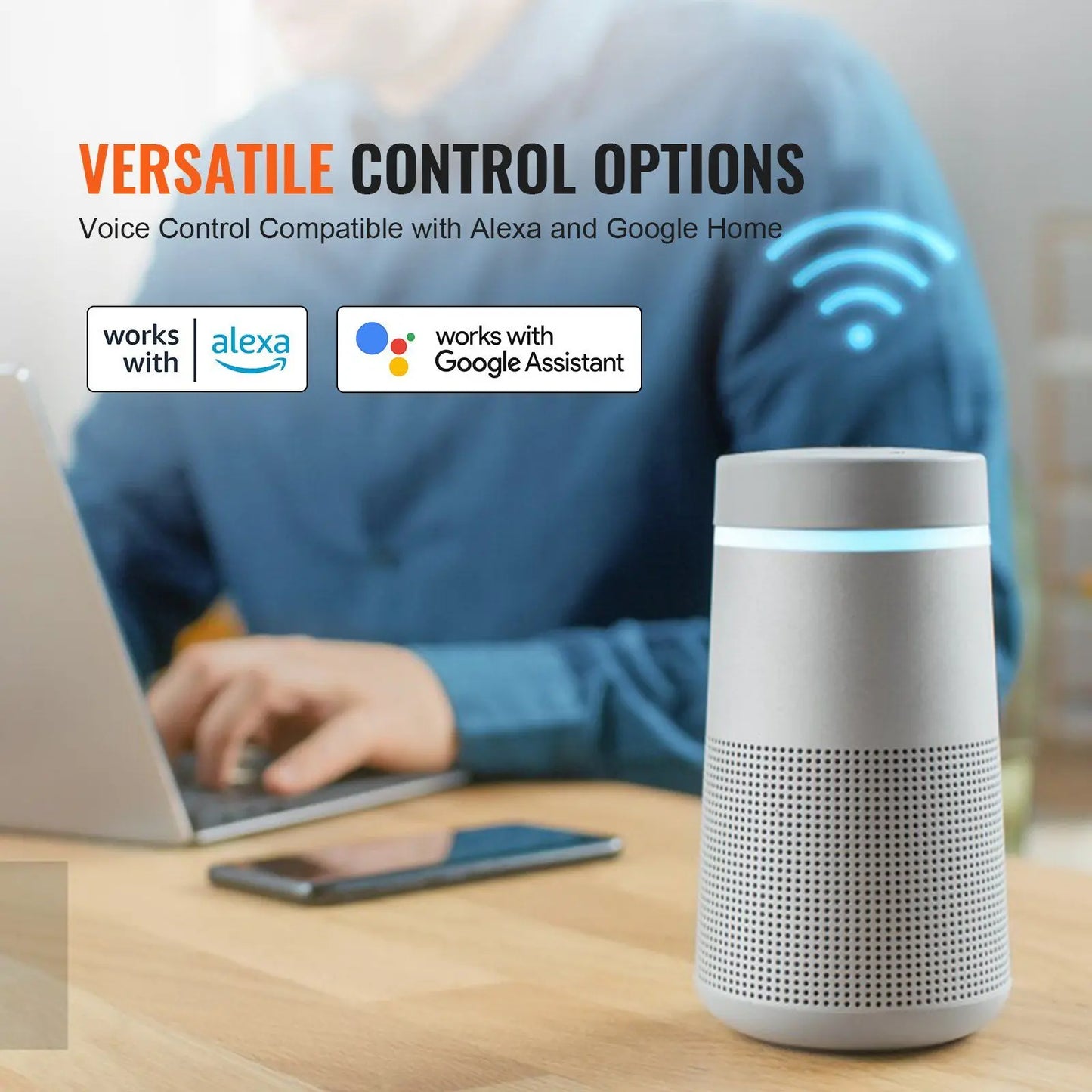 WiFi Smart Light Dimmer Switch 100-250V AC Wi-Fi 2.4GHz 15%- Stepless Dimming LED Dimmable Touch Panel App Remote Control