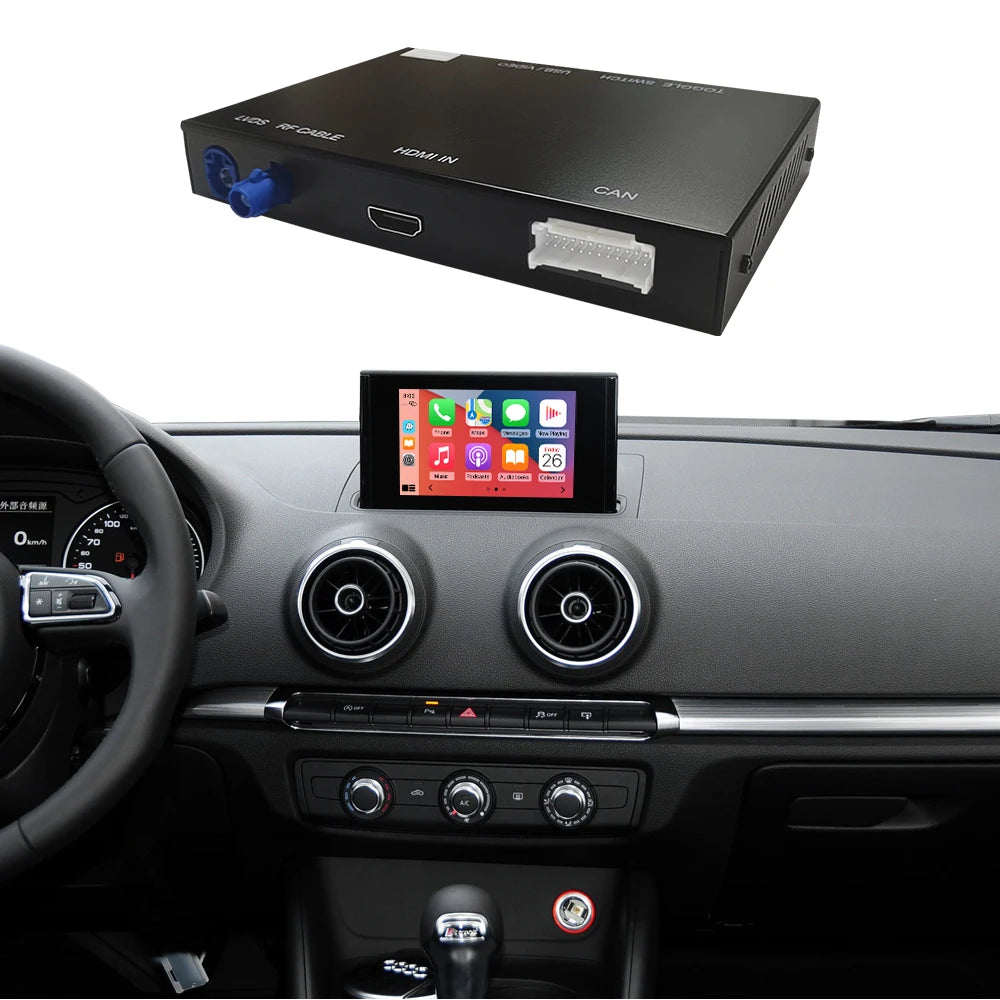 Road Top Wireless CarPlay Android Auto Interface for Audi A3 8V Q2 8P 2013-2018, with AirPlay Mirror Link Car Play Functions